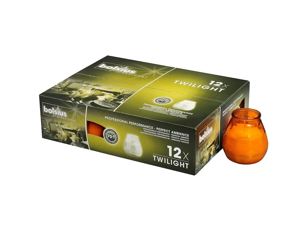 Lysbowle Twilight Brændetid 70 timer Orange