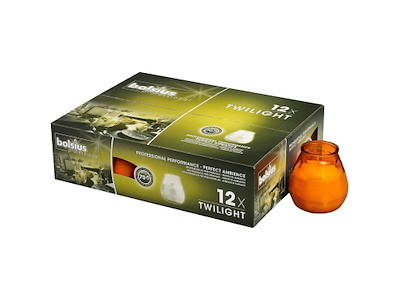 Lysbowle Twilight Brændetid 70 timer Orange
