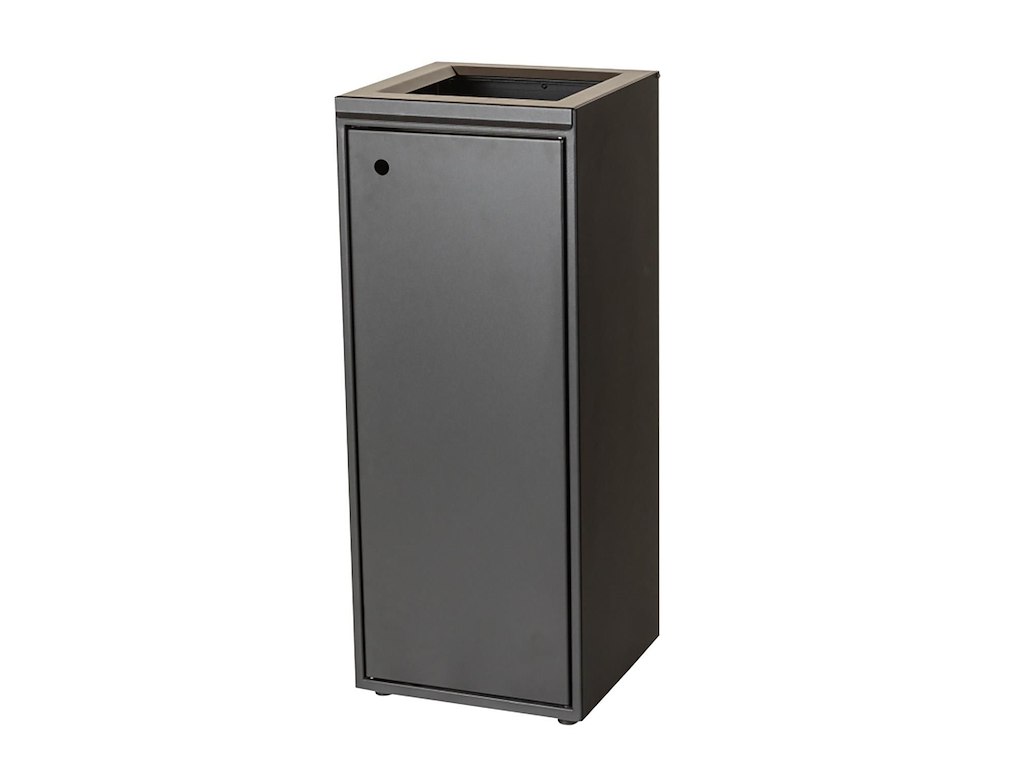 Affaldsstativ Tina Trolleys 100ltr m åbent låg Sort til kildesortering