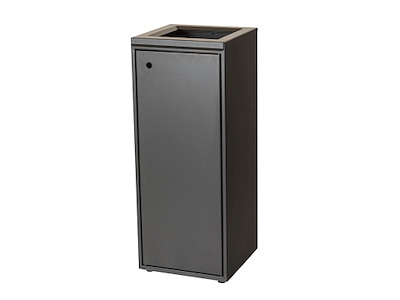 Affaldsstativ Tina Trolleys 100ltr m åbent låg Sort til kildesortering