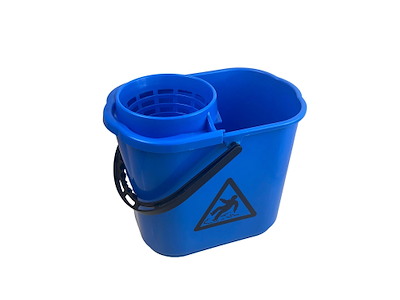 Spand Vindy Minimop 12ltr med Presse/Skrå hjørner Blå til rundmopper