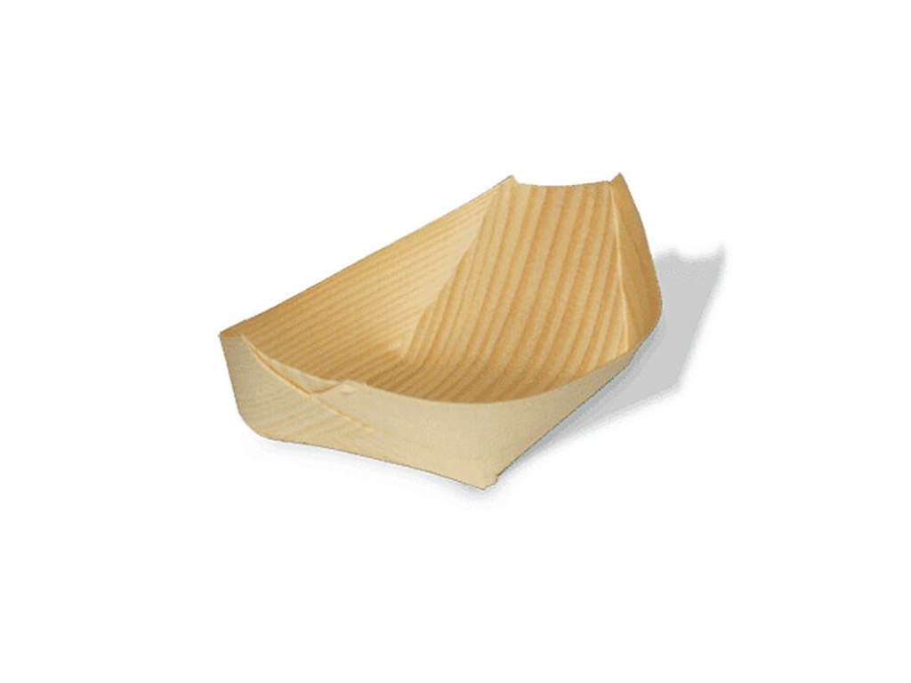 Båd L140xB73xH25mm Træ Natur