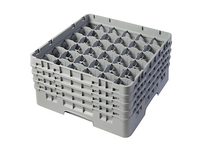 Opvaskekurv Cambro 50x50 cm til glas 36-rum Plast Grå