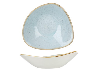 Skål Stonecast 60 cl Ø23.5 cm Trekant Porcelæn Lyseblå