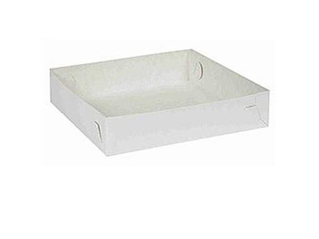 Kageæske fold selv nr 3 L230xB230xH50mm pap hvid