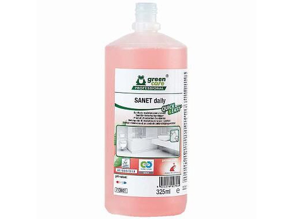 Sanitetsrengøring sur SANET Daily Quick & Easy med Parfume 325 ml Rød
