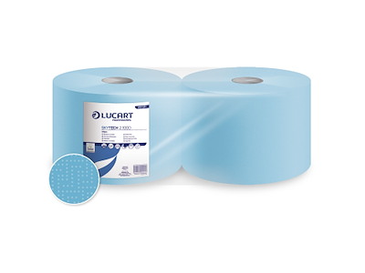 Aftørringsrulle Industri 2-lags Ø36cm B22.5cmxL360m Ecolabel Blå Genbrugsfiber