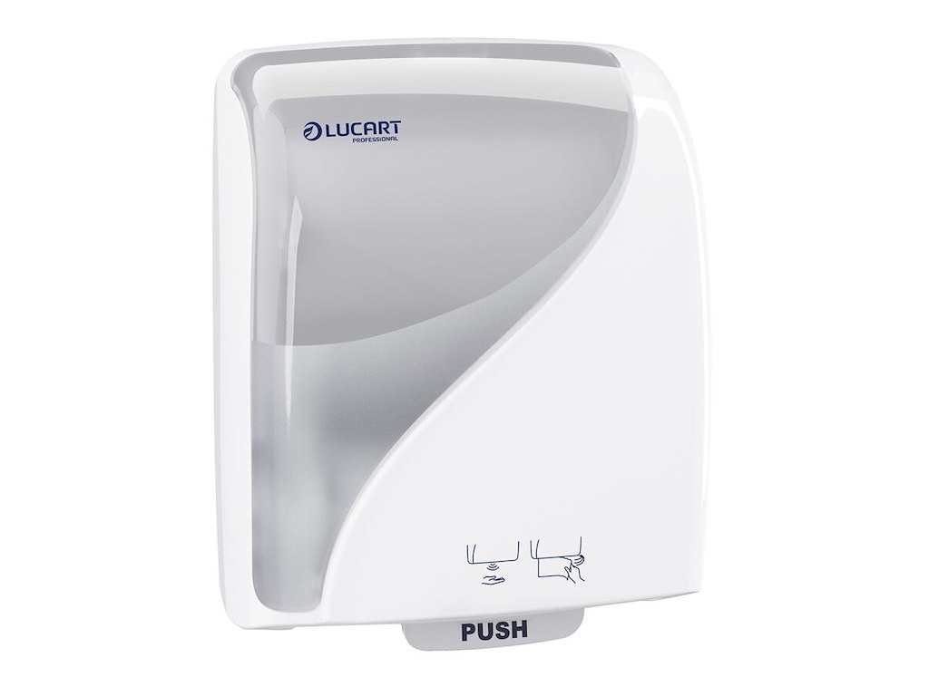 Dispenser Håndklæderulle Lucart Identity Touch Free Plast Hvid Berøringsfri