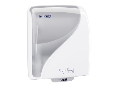 Dispenser Håndklæderulle Lucart Identity Touch Free Plast Hvid Berøringsfri