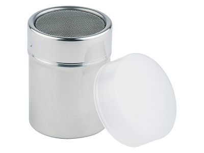 Strødåse rund Ø5.5xH7.5cm 0.15ltr rustfri stål PP låg