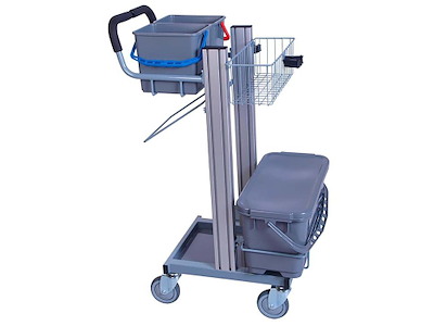Rengøringsvogn Tina Exclusiv fugtsystem med 2 stk 6 ltr spande og 1 spand