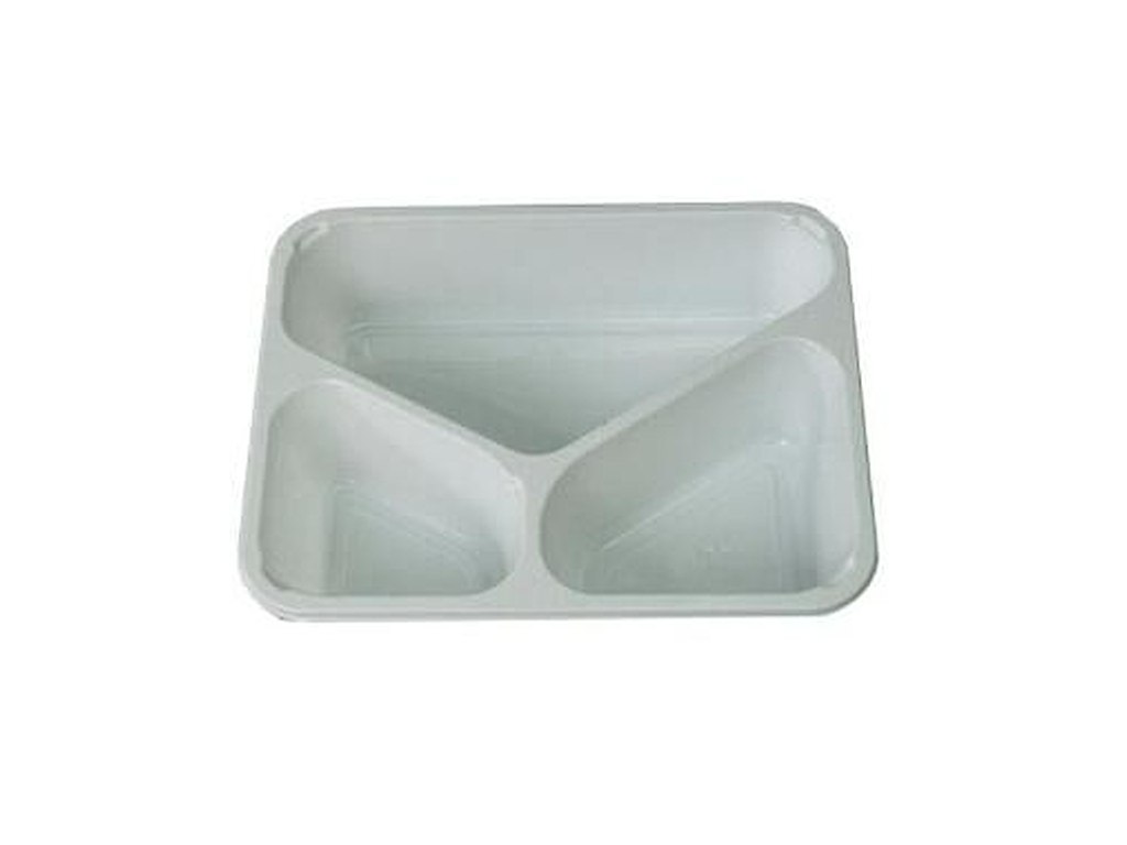 Bakke 3-rum C2227-3K 255/355/685ml L227xB178xH53mm CPET Hvid