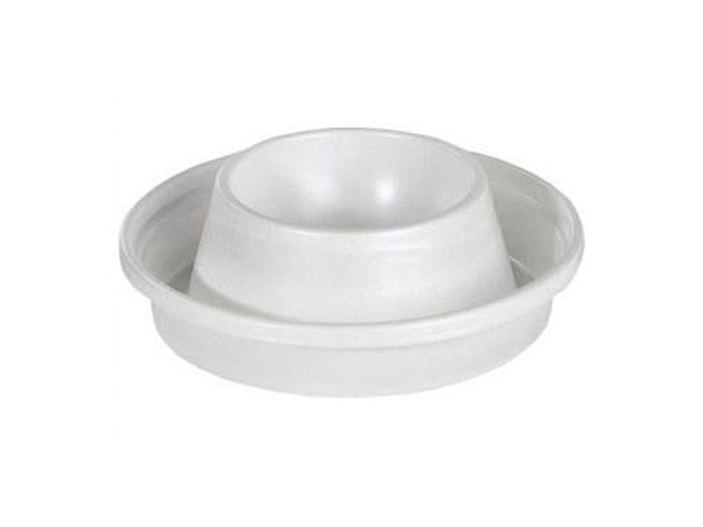 Æggebæger Ø80 mm med Opsamlingskant PS Hvid