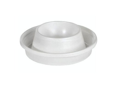 Æggebæger Ø80 mm med Opsamlingskant PS Hvid