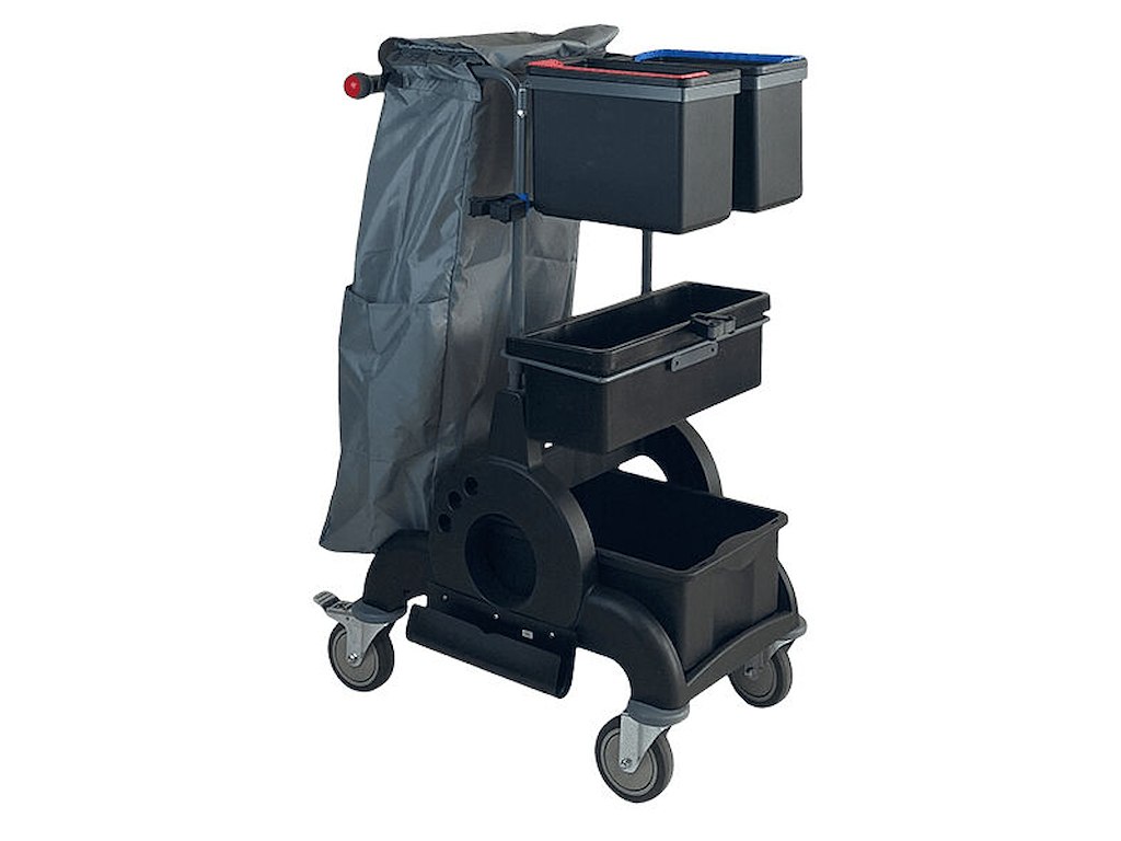 Rengøringsvogn NRT 2.0 Ultra small kompakt L70xB42xH105cm RPP Sort