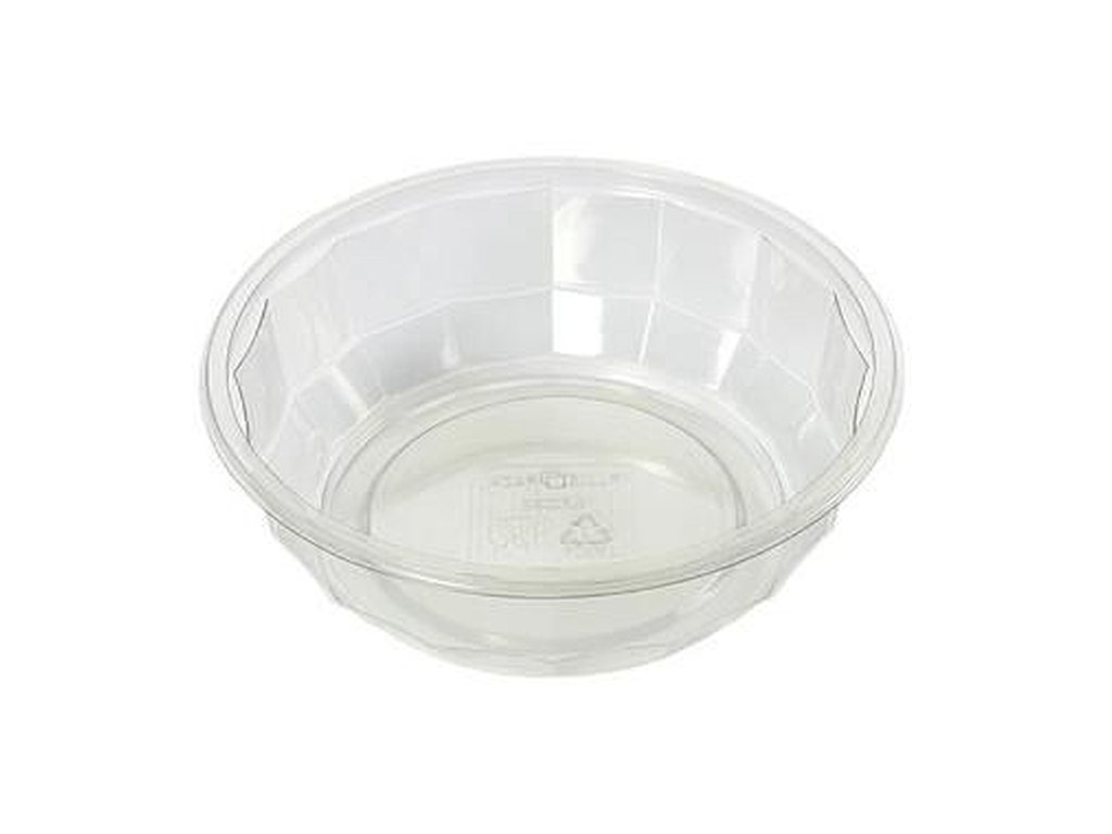 Plastskål Bowl Diamond 952 ml Ø188x60 mm RPET Klar