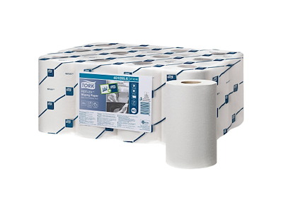 Håndklæderulle Tork Reflex Mini M3 1-lag Ø13xB19.8cmxL120m M/Hylse Genbrug Hvid