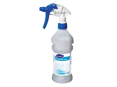Flaske Tom Spray 300ml med Hoved/Label Grå/Blå til Room Care R3 Pur-Eco