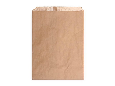 Bagerpose 1.5kg B210xH280+20mm PE-belagt Ribbet Brun