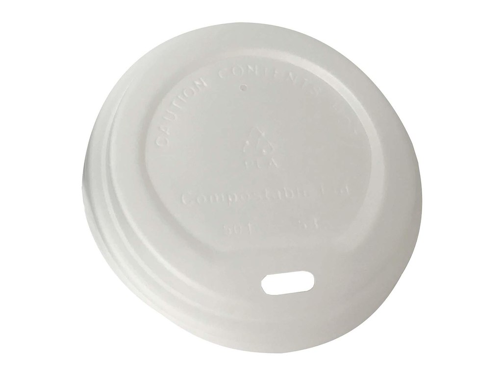 Drikkelåg CPLA Ø73xH15mm Til Kaffebæger Hvid