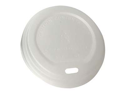 Drikkelåg CPLA Ø73xH15mm Til Kaffebæger Hvid