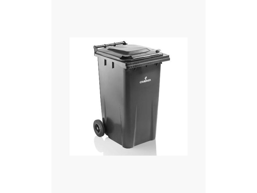 Affaldscontainer 240 ltr 2-hjulet - Antracitgrå