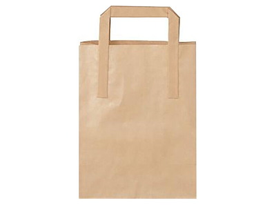 Bærepose 4.9ltr L180xB80xH220mm 70g Papir Med Hank Brun