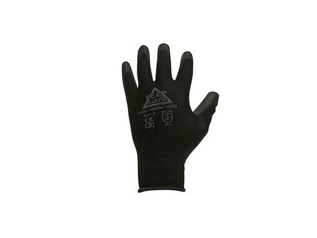 Handske PU Keep Safe str XXL med ribkant sort