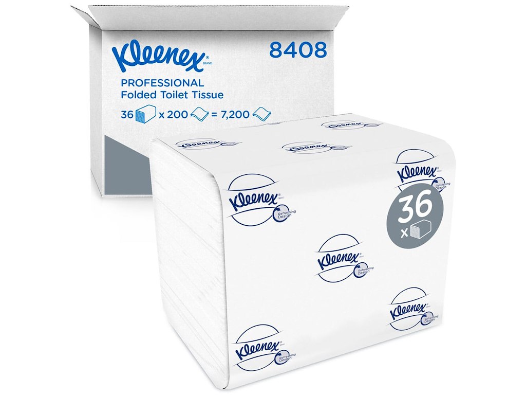 Toiletpapir Kleenex Bulk Pack 2-lag 18.6x11,0 cm