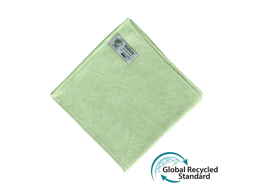 Microfiberklud Super Tentax 40x40cm Svanemærket Grøn 70% genanvendt