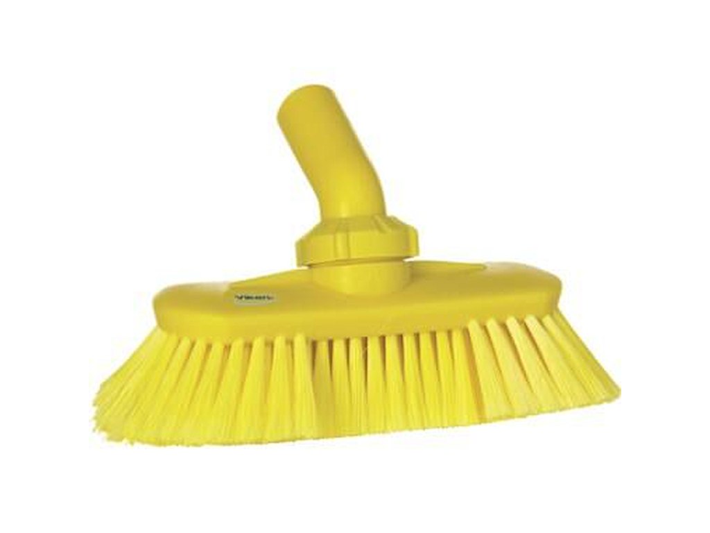 Vaskebørste 240 mm Blød med Vandgennemløb Gul