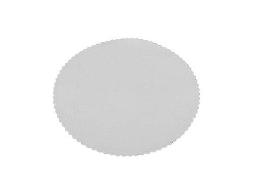Fadpapir Ø29 cm Rund Præget Hvid