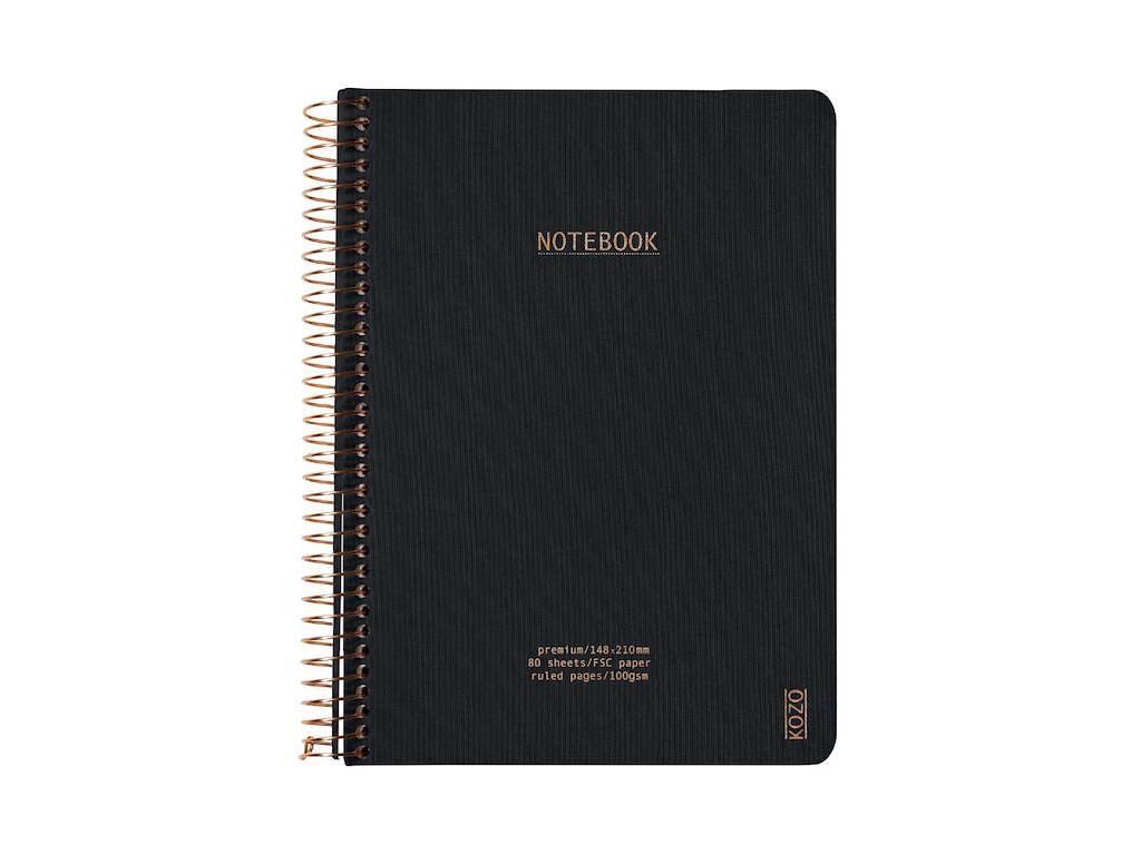 KOZO Notesbog A5 Premium Black