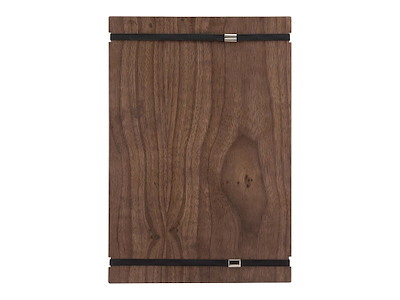 Menu Kortholder A4 Securit viser 1 A4 side med elastik Valnød