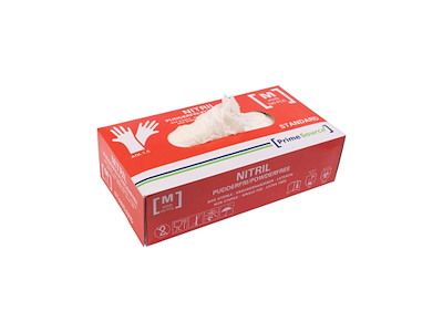 Handske Engangs Prime Source STANDARD str M Nitril uden Pudder Hvid AQL 1.5