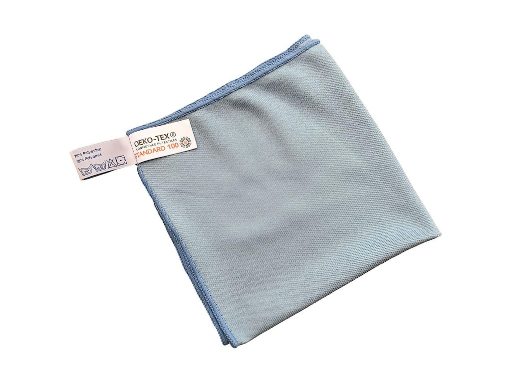 Microfiberklud 40x40cm blå til glasrengøring