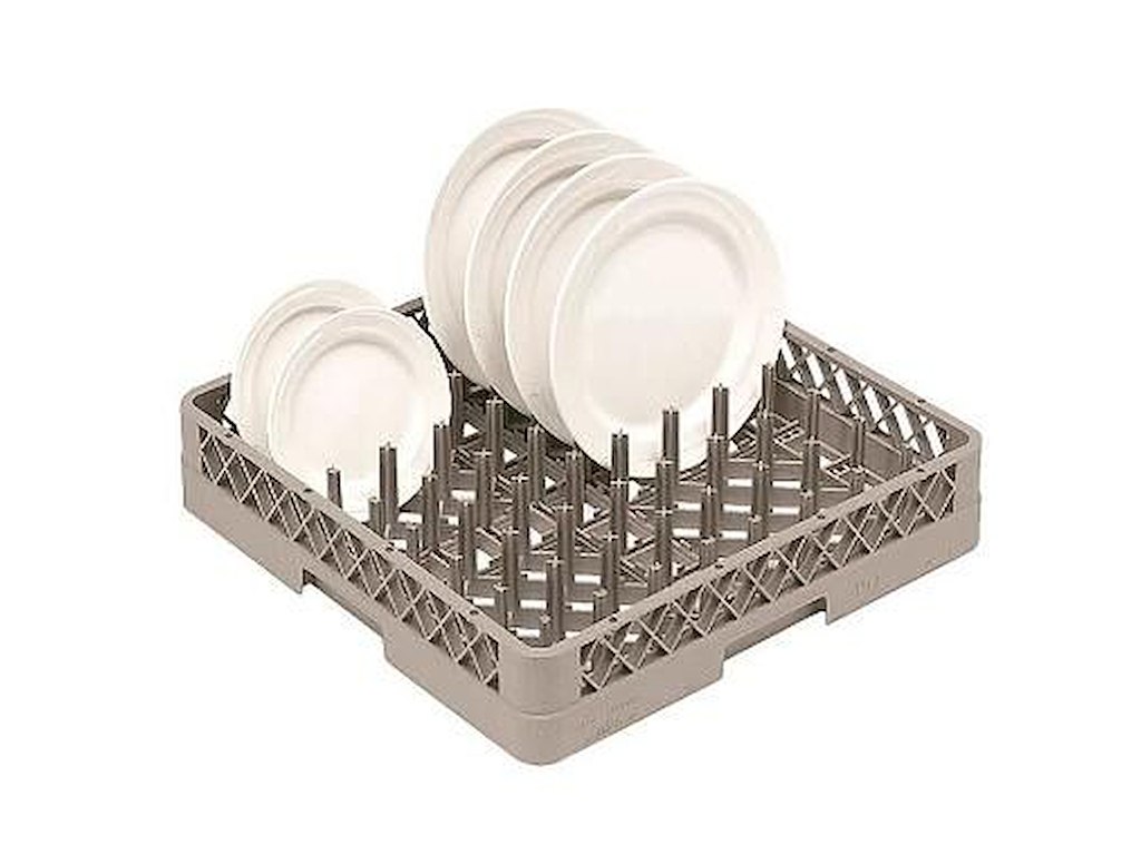Opvaskekurv til tallerkener 50x50 Grå