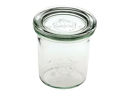 Patentglas Weck 140 ml Ø6.8x7 cm uden Låg Glas