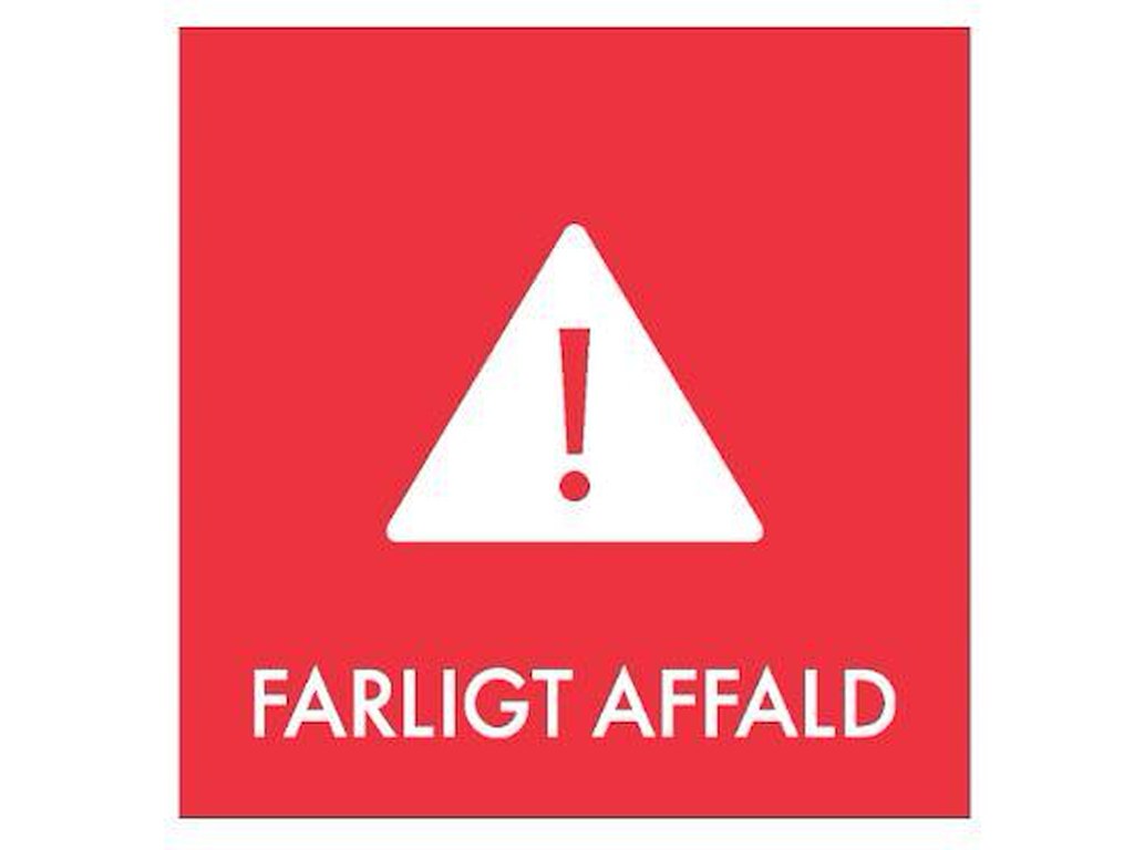 Piktogram L120xB120mm Farligt affald