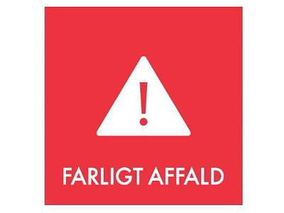 Piktogram L120xB120mm Farligt affald