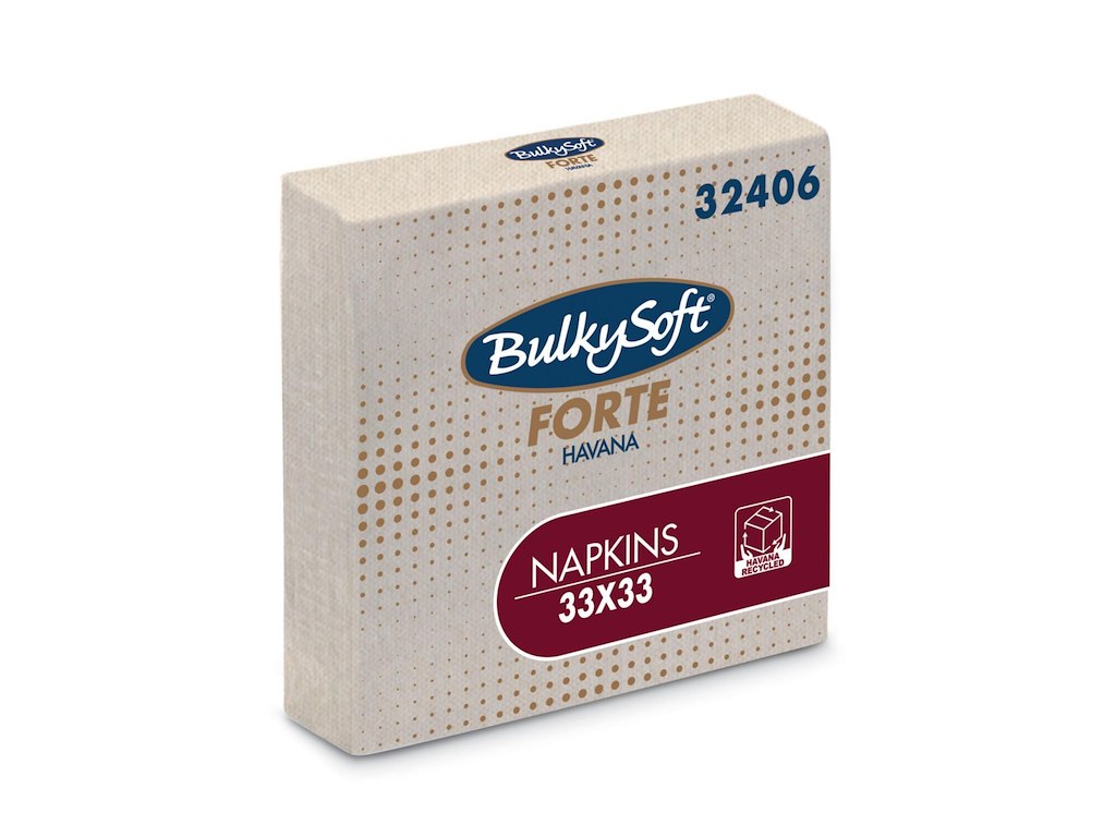 Serviet Bulkysoft 33x33cm 2-lag Natur