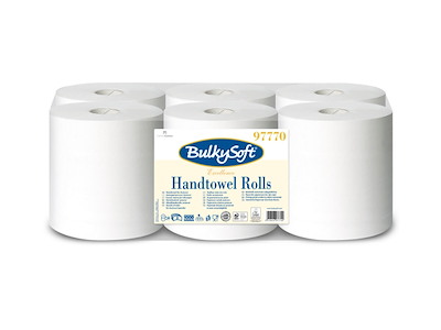 Håndklæderulle Bulkysoft Excellence 3-lag Ø18xB20cmxL100m Uperfo. Nyfiber Hvid