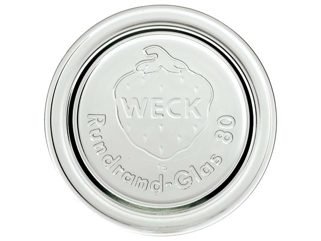 Låg Weck Ø8.6 cm til Patentglas. Glas