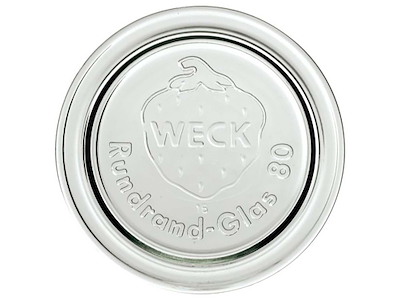 Låg Weck Ø8.6 cm til Patentglas. Glas