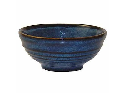 Skål Bit on the side Ripple 28 cl Ø12x5.7 cm Porcelæn Blå