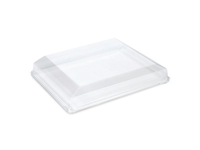 Plastlåg Zen Tapas Rektangulær L32xB25xH5cm RPET Klar