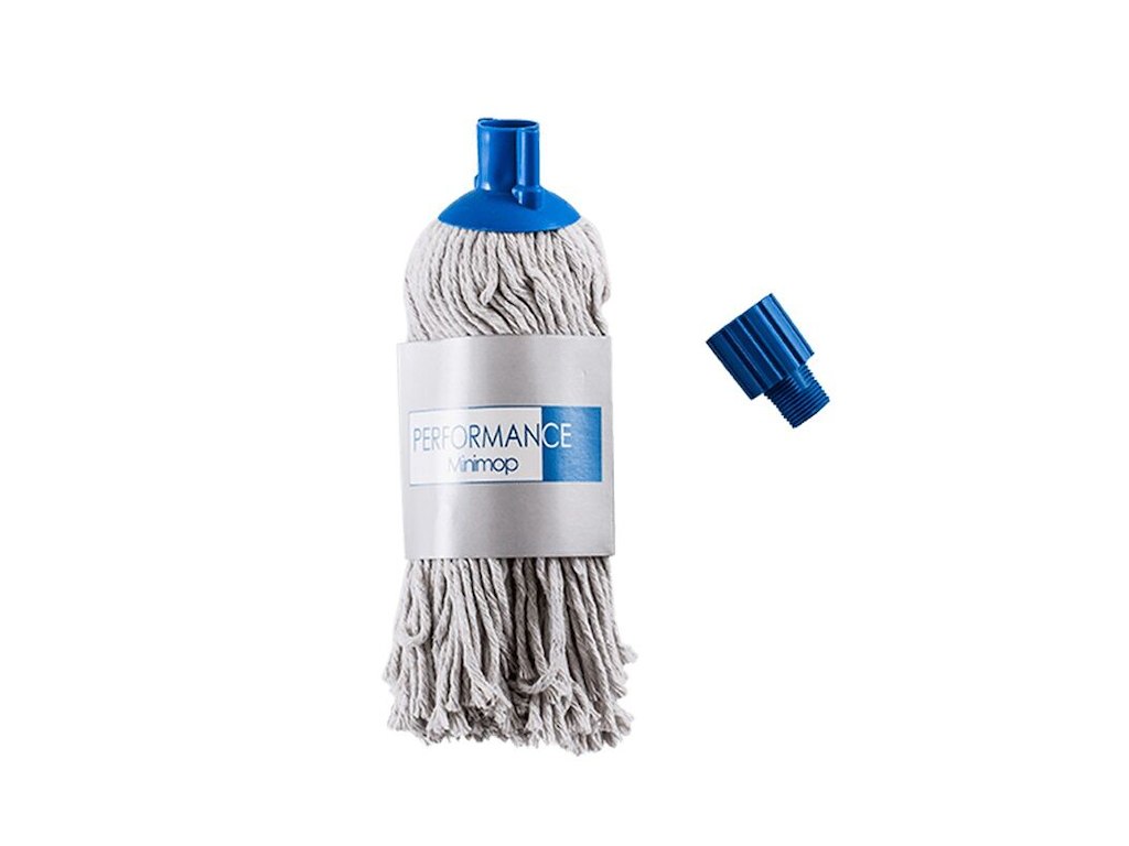 Mopgarn/Rundmoppe Mini Mop 200g Bomuld m. Adapter til fem-/sekskantet gevind Våd