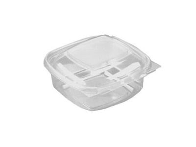 Plastbakke SquarePac 375 ml 130x127x52 mm Hængslet låg APET Klar