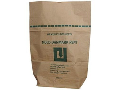 Papirsæk 100ltr B700xL950mm 2-lag Hold Danmark Rent Brun
