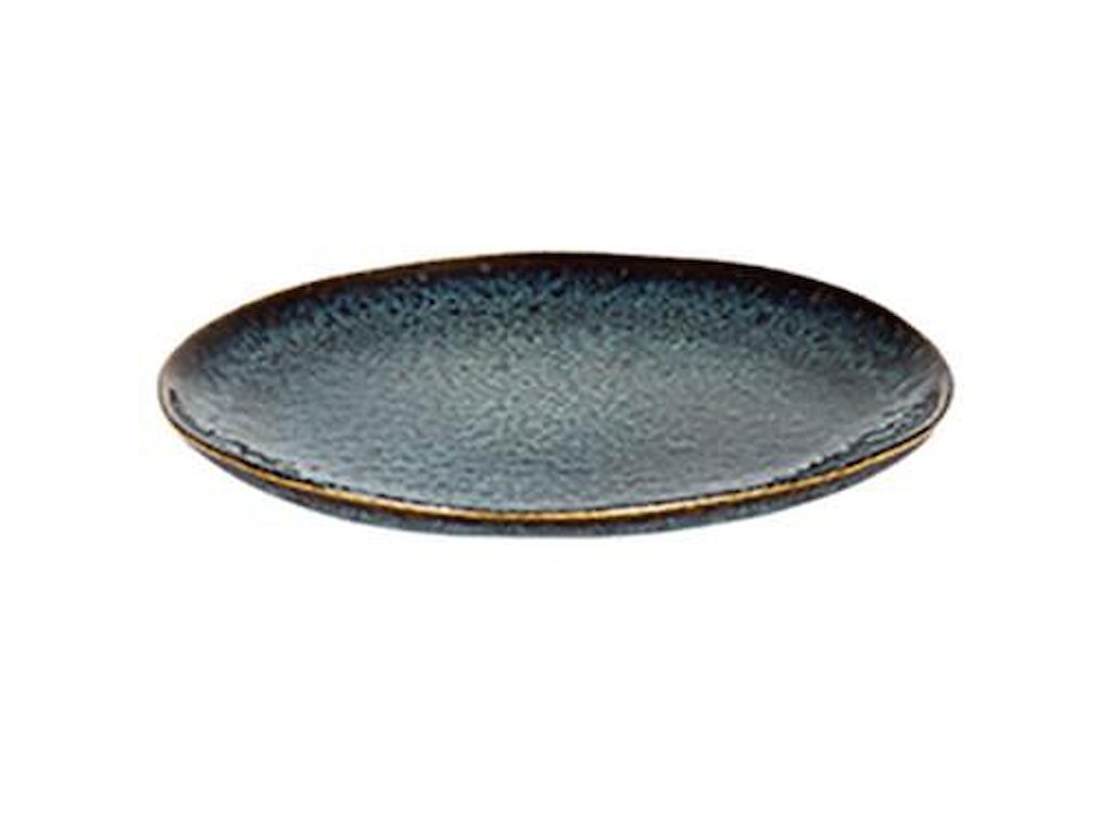 Tallerken Eccentric Petrol Ø22 cm Flad Stentøj
